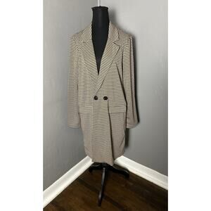 Philosophy Women’s Long Line Plaid Jacket Size Medium Fall‎ Academia Preppy